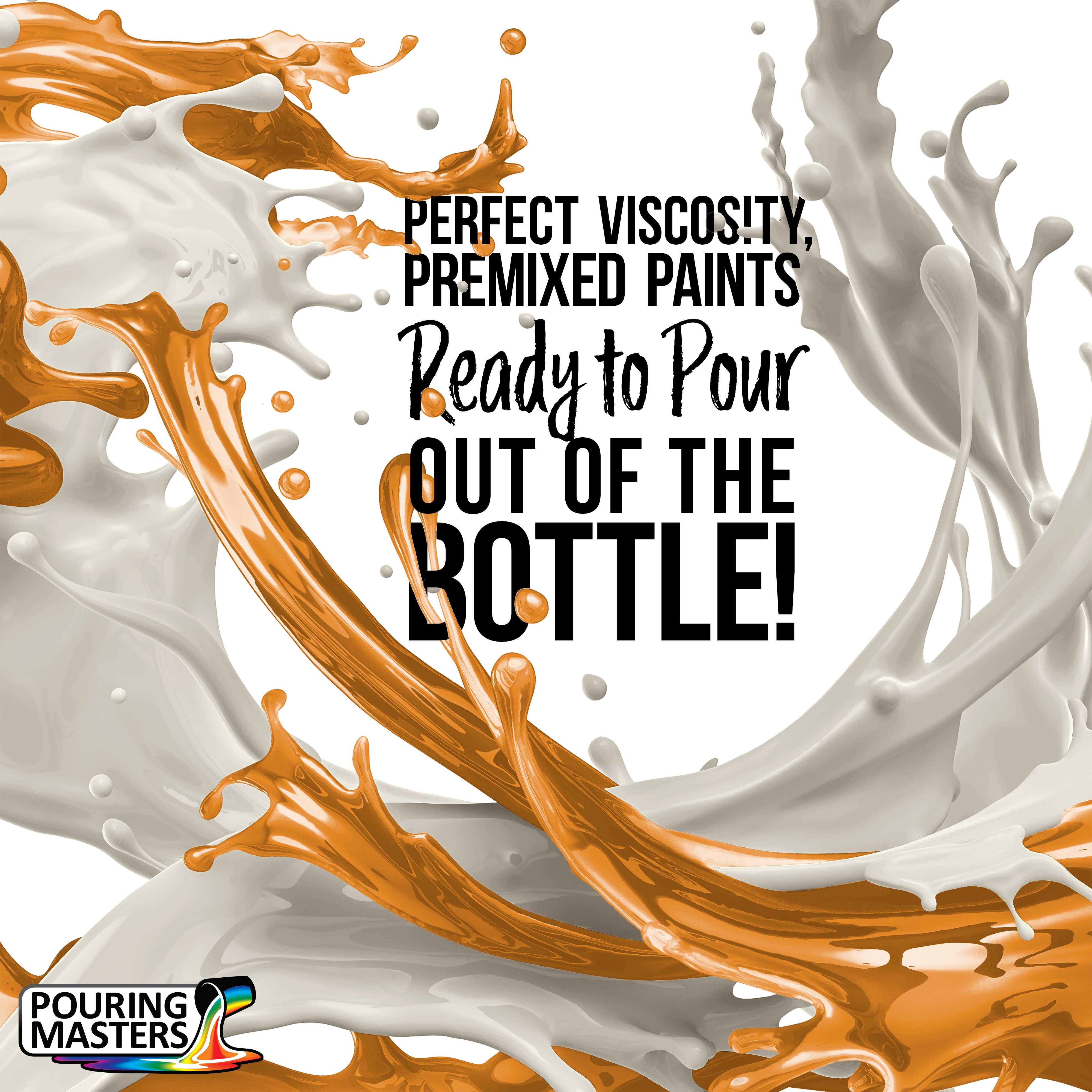 Pouring Masters Golden Ochre Pouring Paint - Premium 64 Ounce Pre-Mixed Water-Based