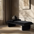 thumbnail image 2 of Meridian Furniture Arlington Black Chenille Fabric Bench, 2 of 17
