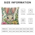 thumbnail image 6 of Nawypu Happy Easter Eggs Bunny Decorative Throw Pillow Cover  Religious Rejoice Rabbits Carrot Flower Blessings Outdoor Pillowcase, He is Risen Cross Floral Cushion Case Home Decor&nbsp;2pc, 6 of 6
