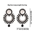 thumbnail image 2 of Efulgenz Indian Oxidized Jewellery Antique Jhumka Jhumki Floral Earrings with Ear Support Chain Hair Accessories for Women, 2 of 5