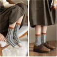thumbnail image 7 of CoCozhu 5/10 Pairs Wool Socks for Women Thick Knit Vintage Cute Floral Crew Socks, 7 of 7