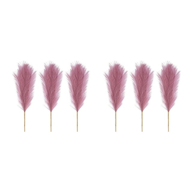 ZheElen 3pieces Intimate Atmosphere With Artificial Pampas Reed Non-shedding And No Pinkish Purple 2Set