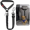 thumbnail image 2 of Zoowhale Cat and Dog Harness Solid Dog Harness Leash Pet Car Fit for Seat Belt Backseat Belt Adjustable Kitten Dogs Collar Pet Accessories Pet Traction Rope(Blue), 2 of 4