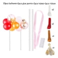 thumbnail image 3 of Cake Topper Home Wedding Party Cake Balloon Ribbon Straws Decoration Pastry Decor Gold Red White Glitter Balloon, 3 of 9