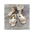 thumbnail image 5 of Women Fuzzy Plush Animal Slippers - Soft Thick Sole Winter Warm Cozy House Shoes for Women (Indoor Outdoor Use), 5 of 9