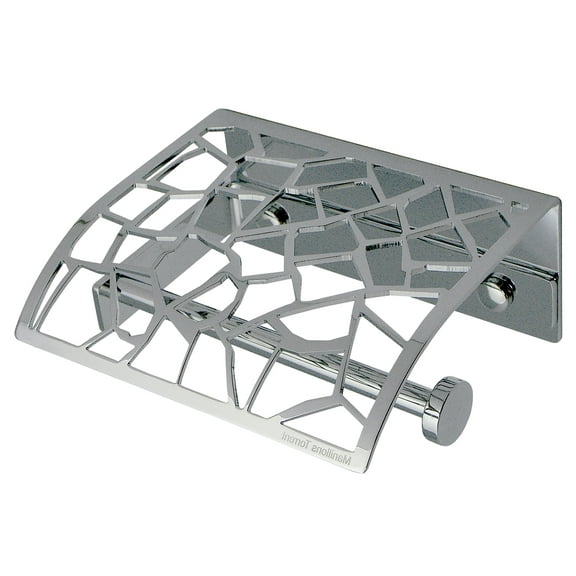 Trencadis Paper Holder With Shelf Chrome