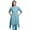 Light Blue, variant on Bimba Gray Anemone & Periwinkle Floral Printed Tops For Women Asymmetric Kurti Summer Dress For Girls X-Large