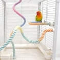 thumbnail image 4 of Parrot Climbing Rope Perch, Extra Large Gradient Color, 31.5 Inch Bendable Spiral, 1 Piece Pack, for Large Parrots Bird Cage Grinding Claw Standing Play Toys, 4 of 5
