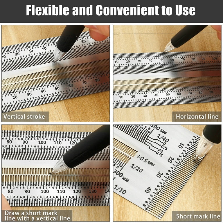 T Shape Scale Ruler Scriber Gauge Drawing Sliding Marking Tool for  Woodworking Measurement Height Limit Gauge Tools