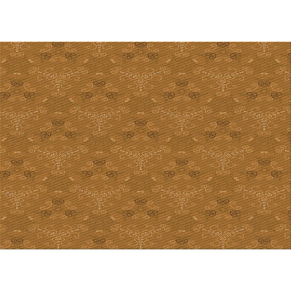 Ahgly Company Indoor Rectangle Patterned Neon Orange Area Rugs, 7' x 9'