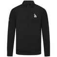 thumbnail image 2 of Men's Levelwear  Black Los Angeles Dodgers Upright Insignia Tri-Blend Quarter-Zip Pullover, 2 of 3