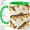 Green, variant on Watercolor Trout Fish Accent Mug, 11oz Ceramic Coffee Cup for Anglers