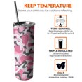 thumbnail image 6 of 20oz Pink Camo Classic Shape Pattern Skinny Tumblers Stainless Steel Tumbler with Lid and Straw,Vacuum Insulated Double Wall Travel Tumbler Cups with Cleaning Brush for Coffee,Tea, 6 of 6