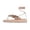 Beige, variant on OAVQHLG3B Women's Casual Beach Flat Bottom Chain Decorative Ankle Cross Strap Thong Sandals
