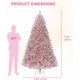 thumbnail image 2 of 7.5-foot rose gold tinsel pre-lit artificial christmas tree con 450 warm blanca LED lights, 2 of 6