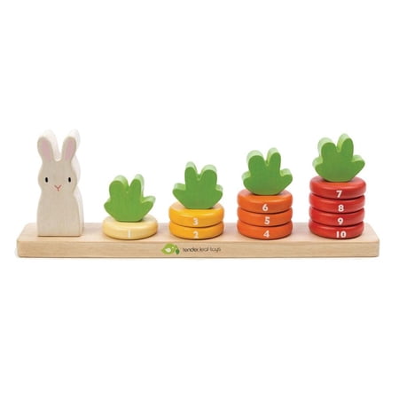 Carrot Count Stacker Wooden Ring Set - STEM Learning Math Abacus Number Learning and Counting Stacker Color Identification Stacking Game Toy for Kids 18 month + price history on PriceWatchPro
