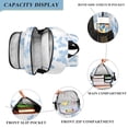 thumbnail image 3 of FORMRS Unisex School Backpack 17" Student Travel Bag with Laptop Compartment, Blue Butterfly, 3 of 7