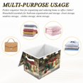 thumbnail image 7 of Storage Box With Lid 16.5x12.6x11.8In Lidded Home Storage Bins Foldable Stacked Household Storage Box Green Christmas Gifts, 7 of 7