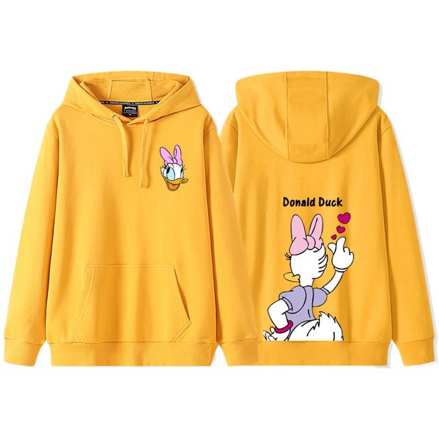 Sudadera con capucha de dibujos animados de Anime de Disney, Pato Donald, Margarita, pato, pareja, abrigo de otoño/invierno para mujer, Sudadera con capucha de anime