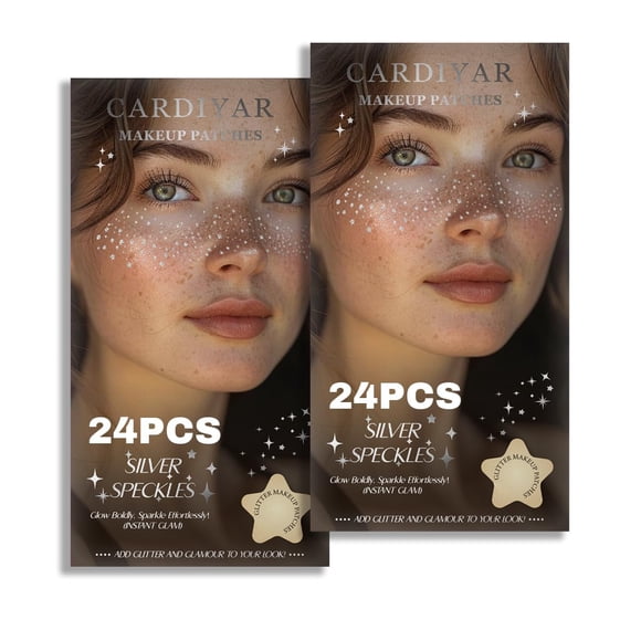 Tatuajes faciales temporales con purpurina y pecas Cardiyar Gold