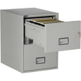 thumbnail image 2 of Phoenix Safe Vertical 25 inch 2-Drawer Legal Fireproof File Cabinet with Key Lock, Water Seal, Gray, LGL2W25LG, 2 of 5