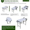 thumbnail image 4 of WSYW Folding Fishing Cleaning Table, Portable Camping Outdoor Table, Double Sink Table with Faucet for Picnic Camping Gardening, Style B, 4 of 8