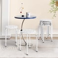 thumbnail image 6 of VINGLI 17.7in Plastic Stackable Stools Portable Stacking Chairs Nesting Stool Decoration Round Stools Pack of 6 for Home Outdoor Indoor Office (White-Plastic), 6 of 12