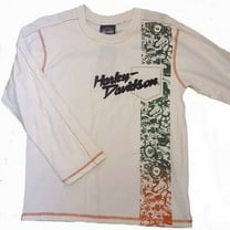 Boy's Harley-Davidson Long Sleeve Thermal Jersey Shirt Kids Size 8-10 Casual Streetwear