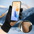 thumbnail image 3 of Bxaolu Winter Gloves, Glove for Men Women, Upgraded Touch Screen Knitted Warm Running USB Heated Gloves, Touchscreen Thermal Gloves for Driving Texting, Black, 3 of 5