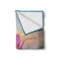 thumbnail image 2 of Lotus Soft Flannel Fleece Throw Blanket, Flower Blooming in Spring Meadow Natural Garden, Cozy Plush for Indoor and Outdoor Use, 60" x 80", Pale Pink Pale Blue, by Ambesonne, 2 of 6