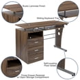 thumbnail image 5 of Bowery Hill 3-Drawers Pedestal Computer Desk in Rustic Walnut, 5 of 5