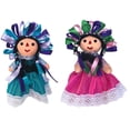 thumbnail image 3 of Alkimia Inc Muñecas de trapo tradicionales mexicanas hechas a mano, paquete de 2, 7 pulgadas, rosa y azul, 3 of 3