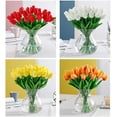 thumbnail image 5 of MAMOWEAR Artificial Flowers Fake Tulips Flower for Bridal Wedding Festival Decor Bouquet Real Touch PU Flower Bouquet(Red, 15PCS), 5 of 7