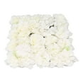 thumbnail image 2 of Paneles de pared de flores artificiales, decoración de pared de flores rosas de seda de simulación para fondo de escenario de fiesta de boda, 15x15 pulgadas, blanco, 2 of 5