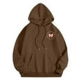 thumbnail image 5 of Fshinging Oversized Sweatshirt for Women Bow Letter Graphic Long Sleeve Drawstring With Pockets Fashion Outfits, 5 of 7