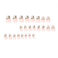 thumbnail image 2 of Christmas Decoration Fofosbeauty 24 pcs Long False Nails, Press-on Nails Designs 2022, Short coffin Flowers On Top, 2 of 9