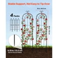 thumbnail image 2 of KFFKFF Garden Trellis, 60 x 15 inch Plant Support, Set of 4 Trellises with Powder-Coated Finish and Locking Mechanism, Ideal for Supporting Flowers, Vegetables, and Roses, 2 of 9