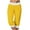 Yellow, variant on CQONEPT Knit Pants with Pockets for Womens Leisure Baggy Wide Leg Pant Elastic Waist Vacation Outdoor Pant Yellow 3XL