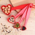 thumbnail image 4 of HaoXun 8 Pcs Heart Shaped Measuring Spoons - Plastic Multicolor Kitchen Tool Set for Baking and Cooking, 4 of 8