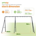 thumbnail image 5 of gobaplay Single Swing Playground Set with 8' Frame Extension & Rectangle Tree Swing, 5 of 11
