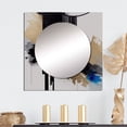 thumbnail image 1 of Designart "Blue Minimalist Expression I" Modern Square Mirror For Wall Decor - Large Blue Square Printed Wall Mirror Art - Square Modern Mirror - Wall Mounted Square Large Mirror, 1 of 5