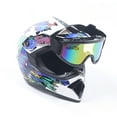 thumbnail image 6 of TOOL1SHOoo Multi-Color Unisex M/L Size Motocross Off-Road Riding Helmet + Goggle + Glove Kit Universal Kit M Size, 6 of 6