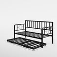 thumbnail image 4 of Merluxy Twin Bed Frame with Charging Station & LED Light,Bedroom Daybed with Trundle,680lb Capacity, 4 of 10