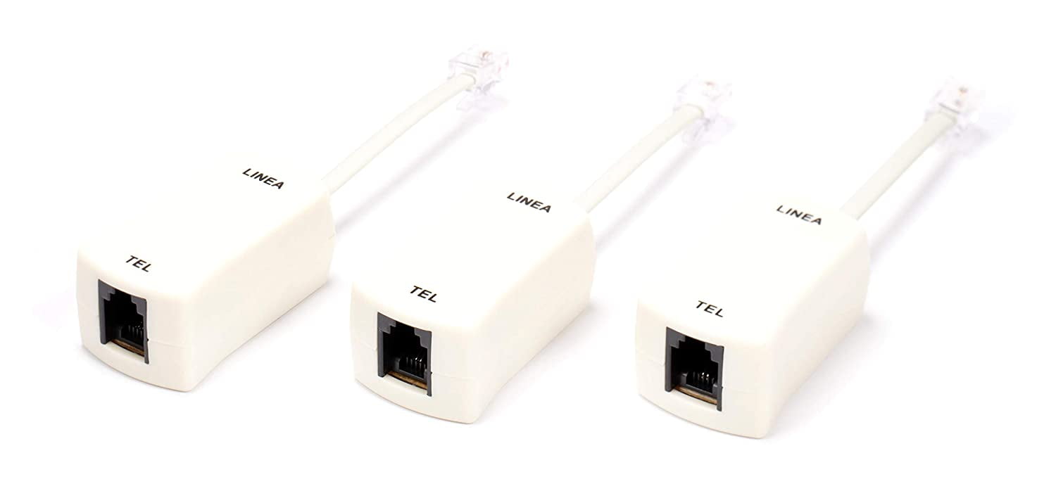 Buy THE CIMPLE CO DSL Phone Line Filter 3 Pack Ivory Reduce Digital Noise Caused By DSL