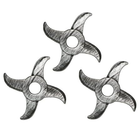 UNDERWRAPS Faux Ninja Star Set - 3-Pack Costume Accessory, Ninja Assassin Set for Adults, Cosplay Accessories for Party, Anime Cosplay