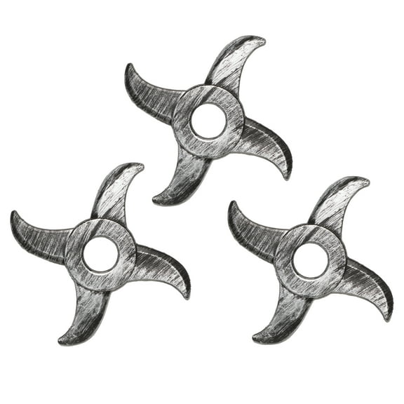 UNDERWRAPS Faux Ninja Star Set - 3-Pack Costume Accessory, Ninja Assassin Set for Adults, Cosplay Accessories for Party, Anime Cosplay