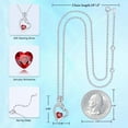 thumbnail image 2 of TURANDOSS Mothers Birthday Gifts for Women 925 Sterling Silver Rose Love Heart Pendant Necklace Birthstone Jewelry Mothers Day Gifts for Mom Grandma Wife Womenfriend, 2 of 5