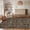 Coffee, variant on GlowSol 8x10 Brick Red Floral Printed Polyester Area Rug, Ultra Thin Stain Resistant Washable Non Slip Indoor Rug for Living Room Bedroom