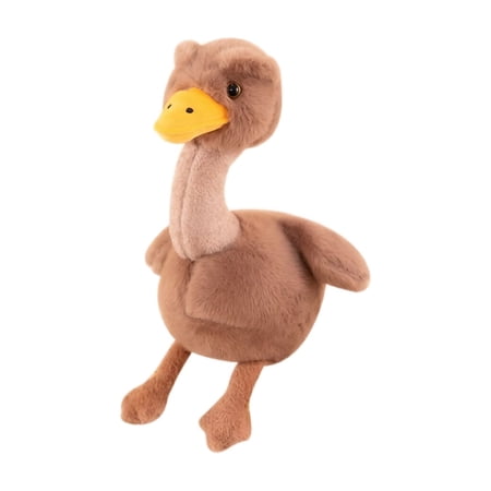 Ostrich Plush Doll, Super Soft Fluffy Stuffed Animal Toy, 1 Pack 9.8 inch Brown Cute Bird Figure for Kids Toddlers, Perfect for Nursery Decoration Birthday Gift Party Favor Cuddle Play
