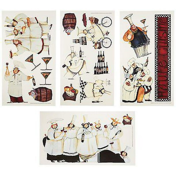 Chefs 15 Big Wall Stickers Kitchen Room Decor Haute Cuisine Cafe Baking Decals Walmart Com Walmart Com